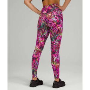 Lululemon Athletica Fast Free 25" Hyperflow Multicolor Leggings Women's 8 NWT